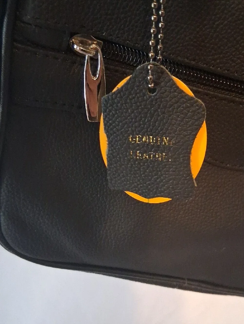 Black Genuine Leather Crossbody Messenger Shoulder Bag Everyday Carry